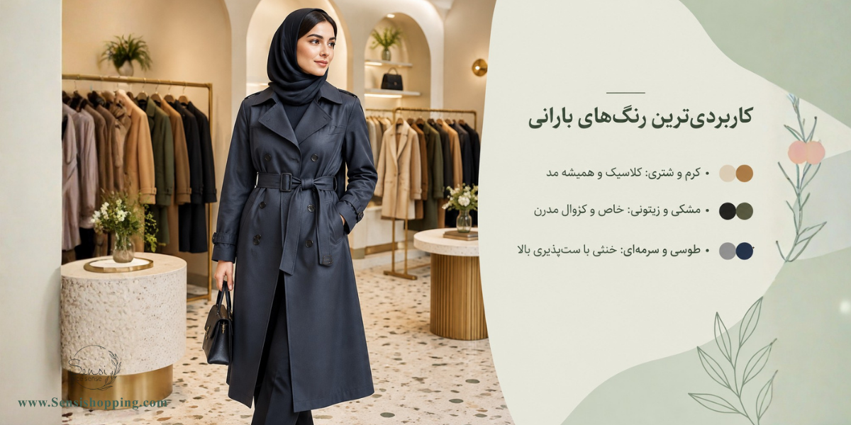 چه رنگ بارانی زنانه‌ای کاربردی‌تر است؟